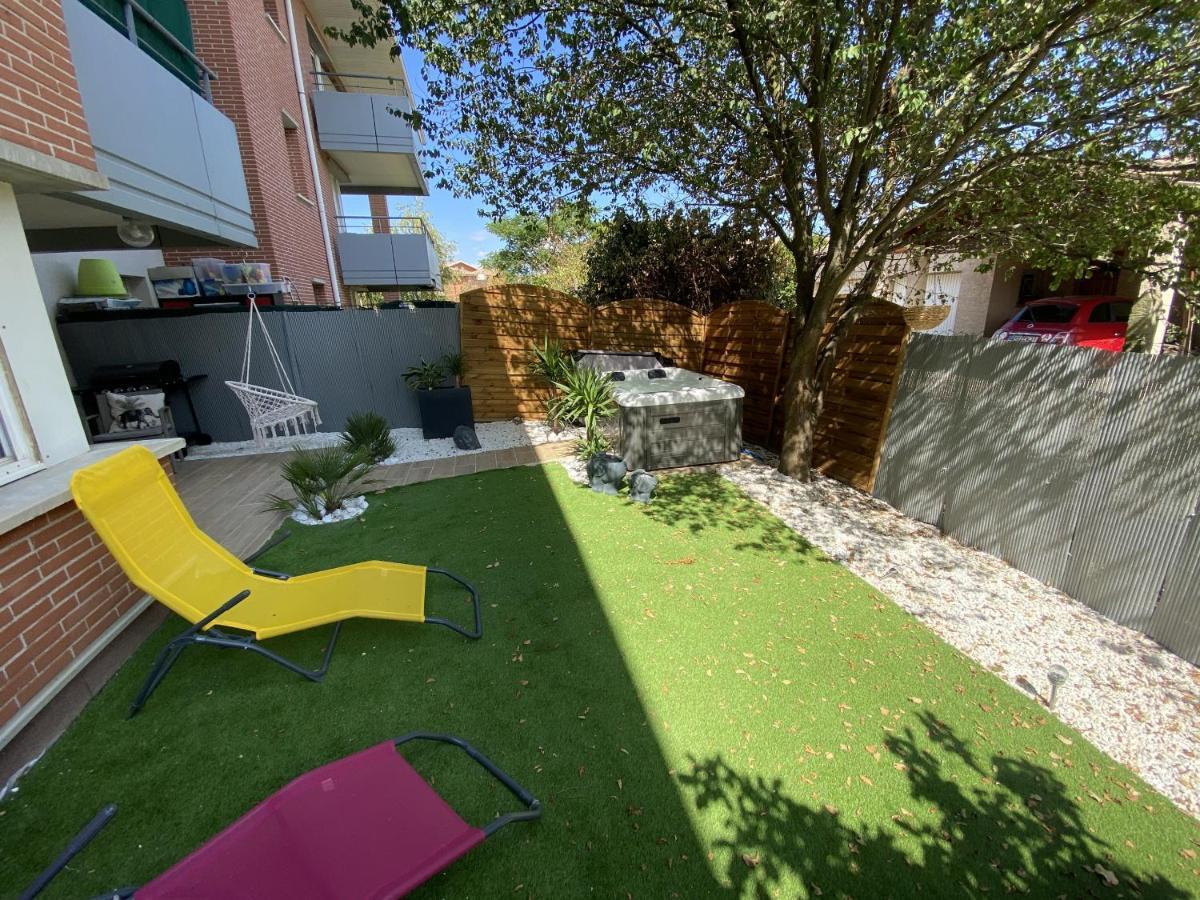 Le Jungle : T2 Avec Jardin Et Jacuzzi Apartment Blagnac Exterior photo